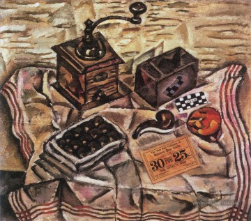 Nature morte avec moulin à café Joan Miro Peinture à l'huile